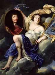 La Renommée présentant un portrait de Louis XIV (1638-1715) à la France
